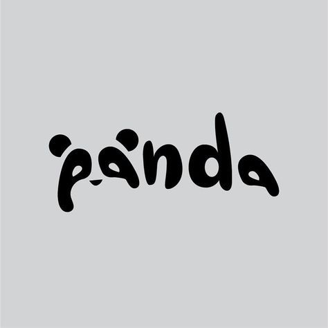 panda typography logo 