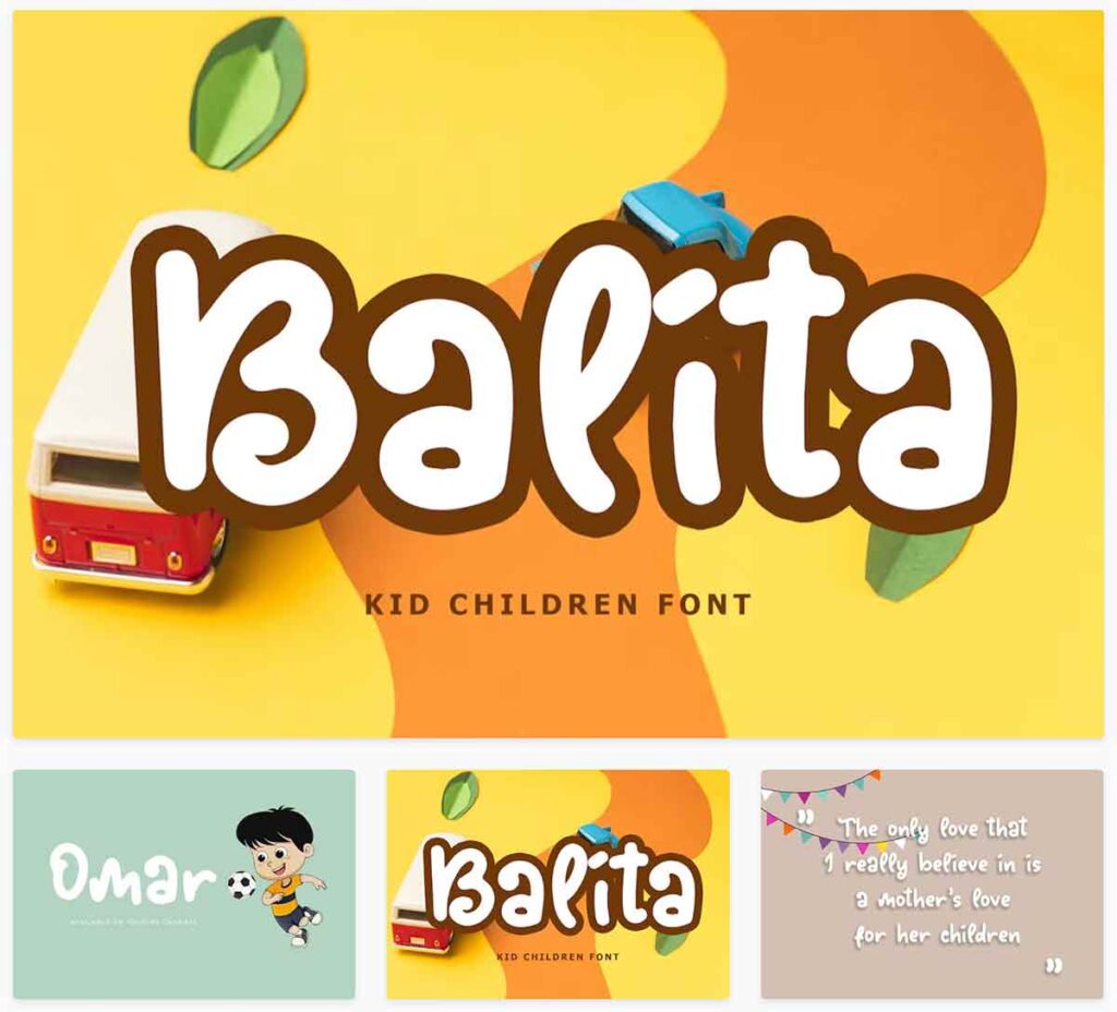 18 Balita Kids Display Font