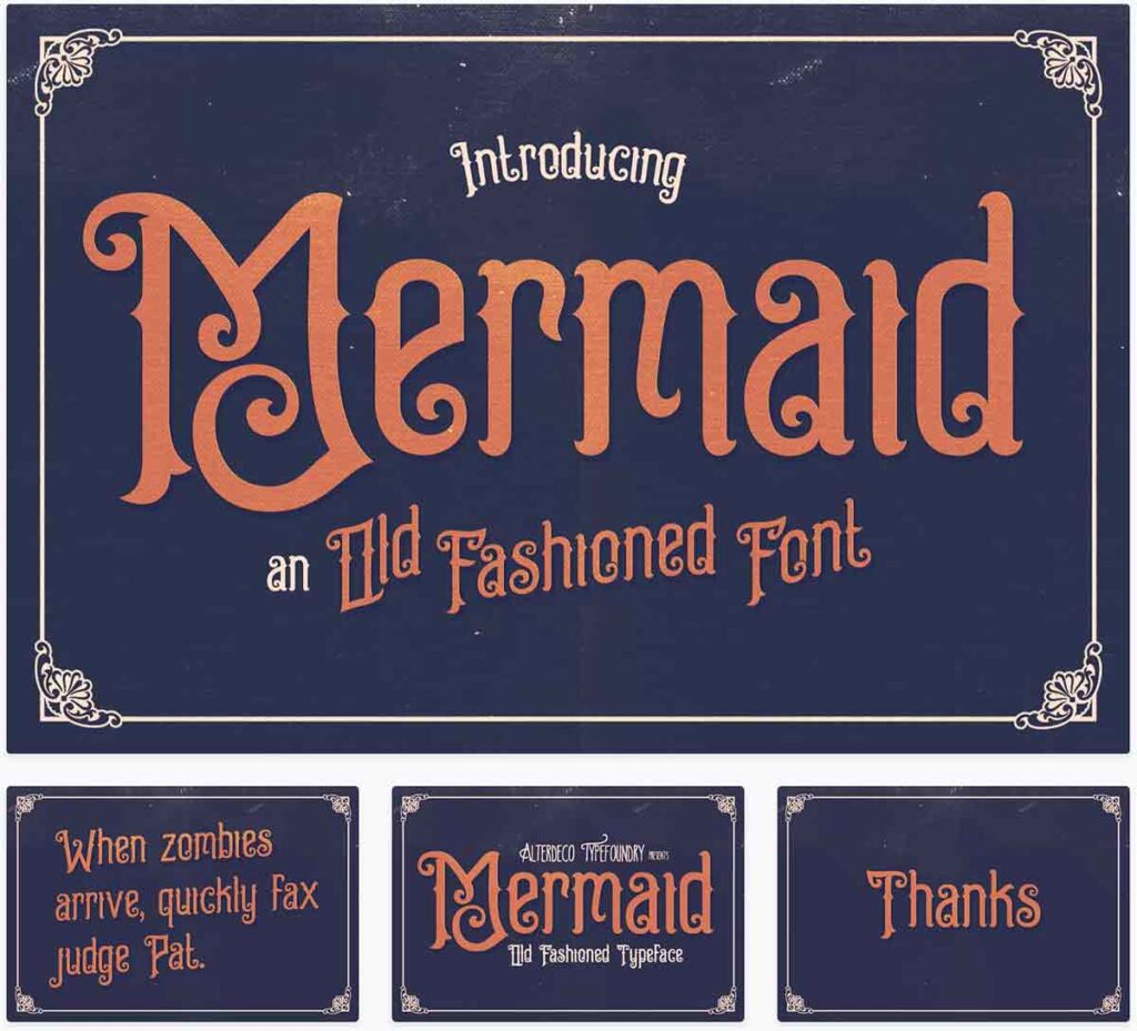 21 Mermaid Typeface
