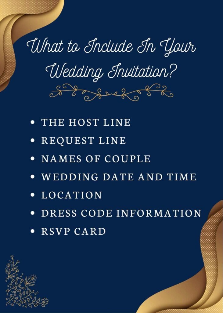 What to include in your wedding card