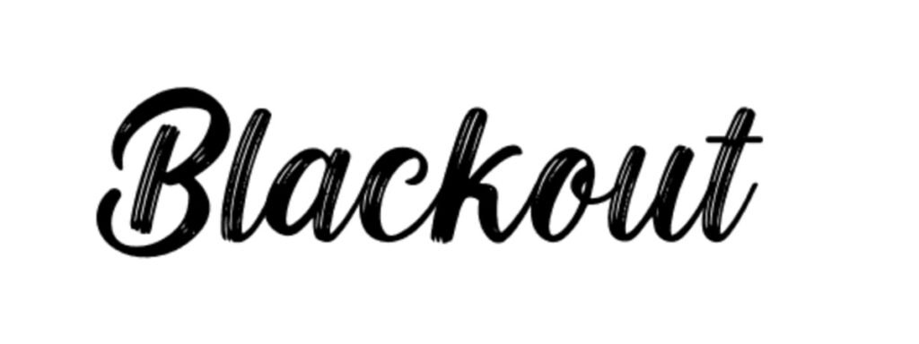 Blackout font