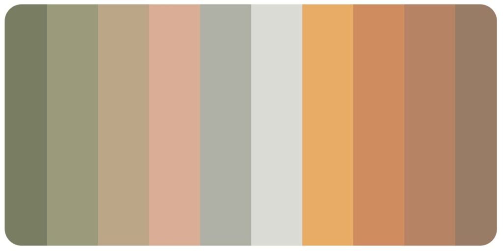 vintage retro color palette