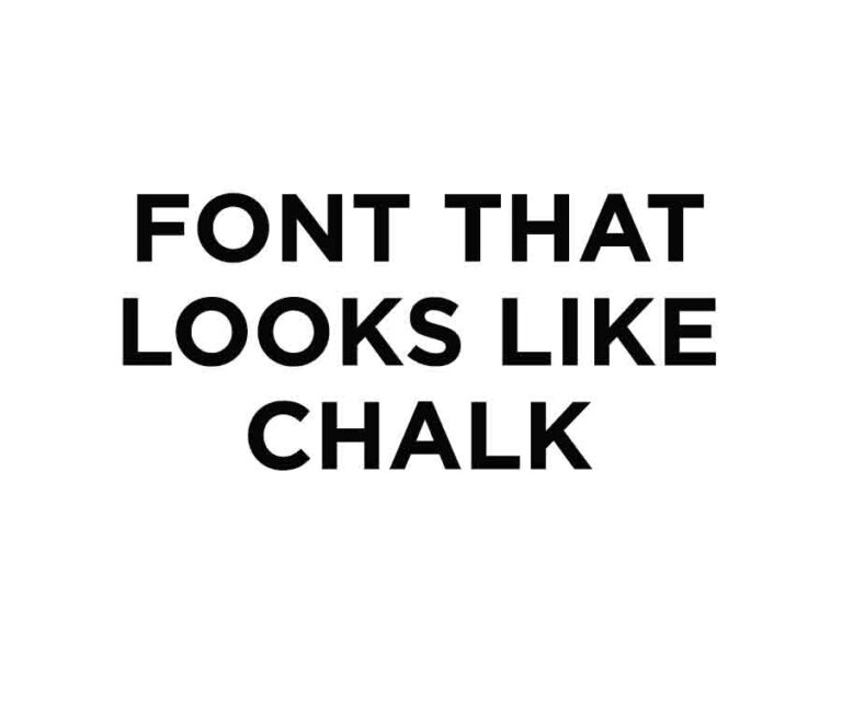 Font That Looks Like Chalk