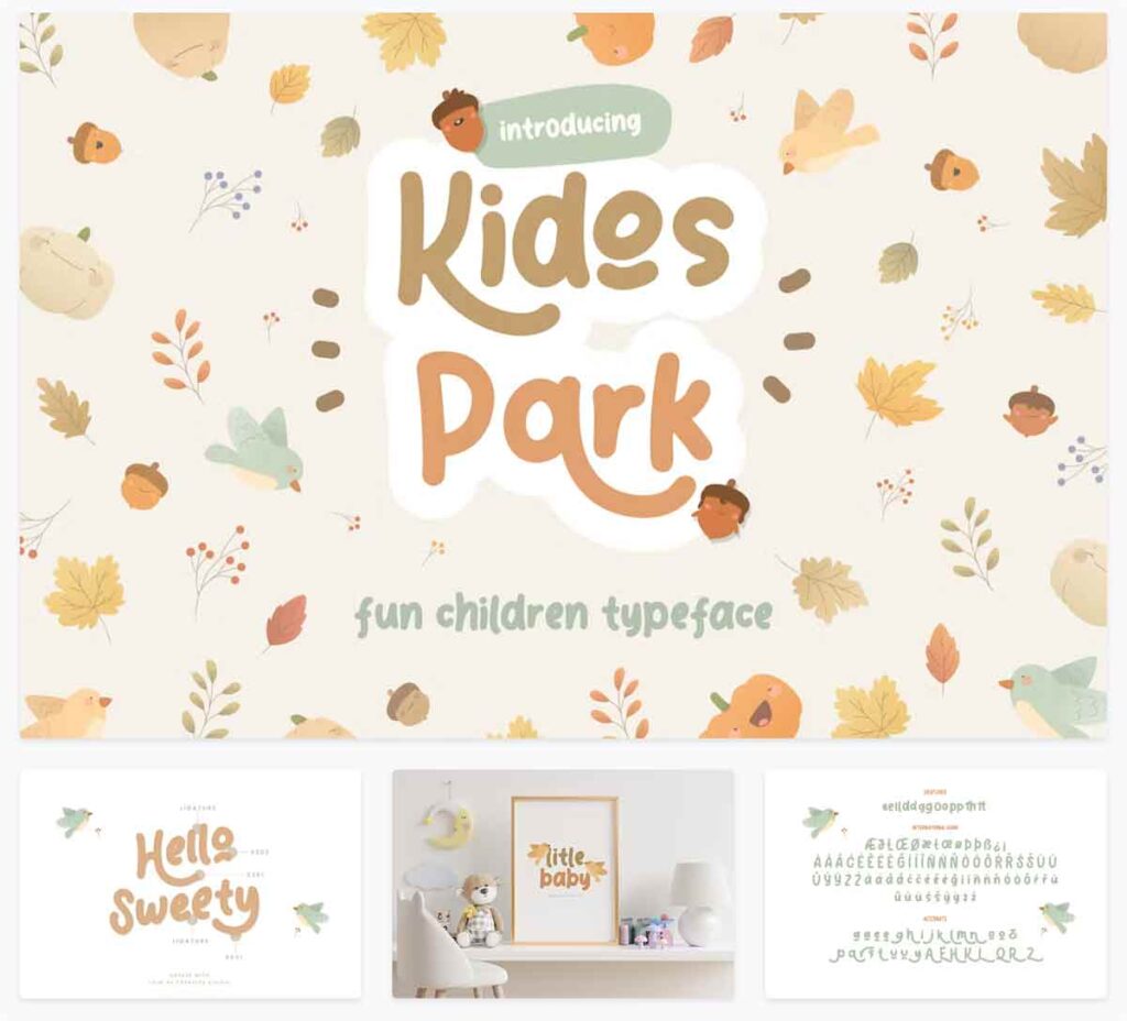 15 Kidos Park Fun Children Typeface