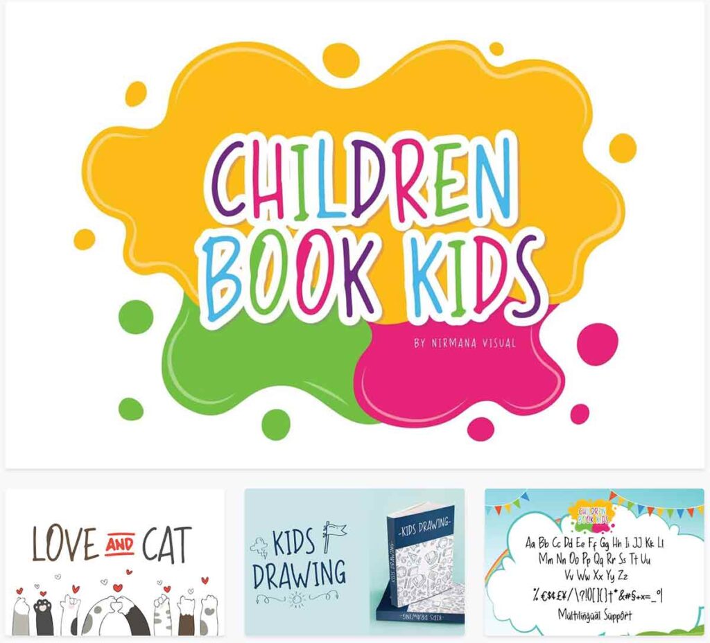 2 Children Book Kids Cute Font