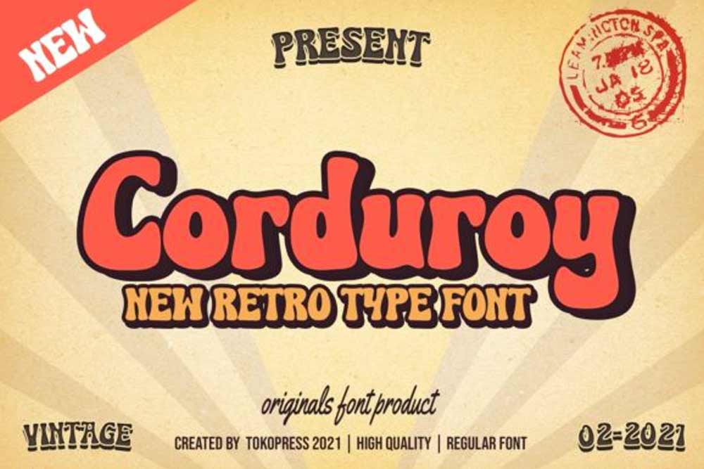 14 Corduroy Font
