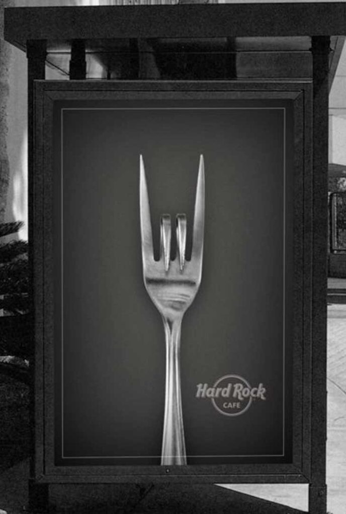 creative ad for hard rock cafe