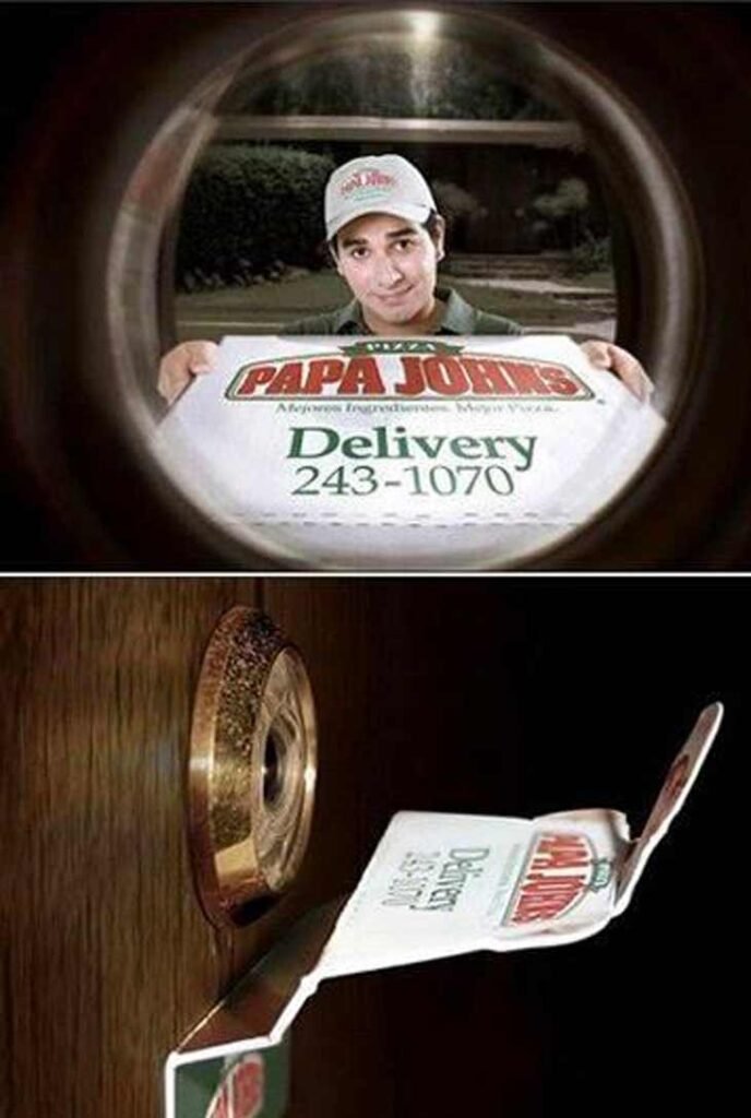 creative offline idea for a pizza shop