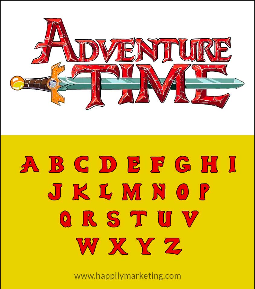 the Adventure Time Font For Personal Use