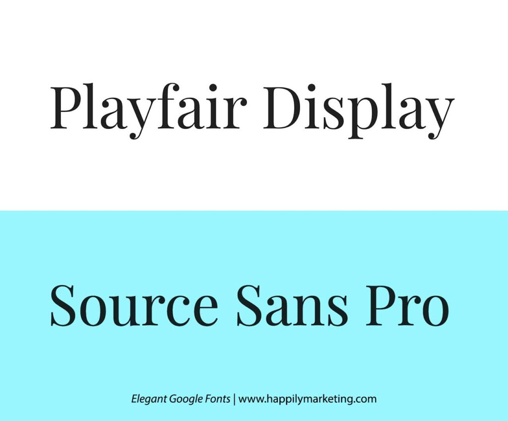 what font goes with the playfair display
