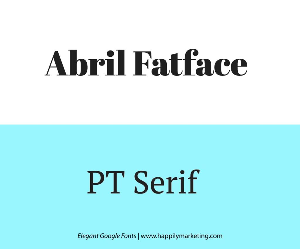 abril fatface font pairing