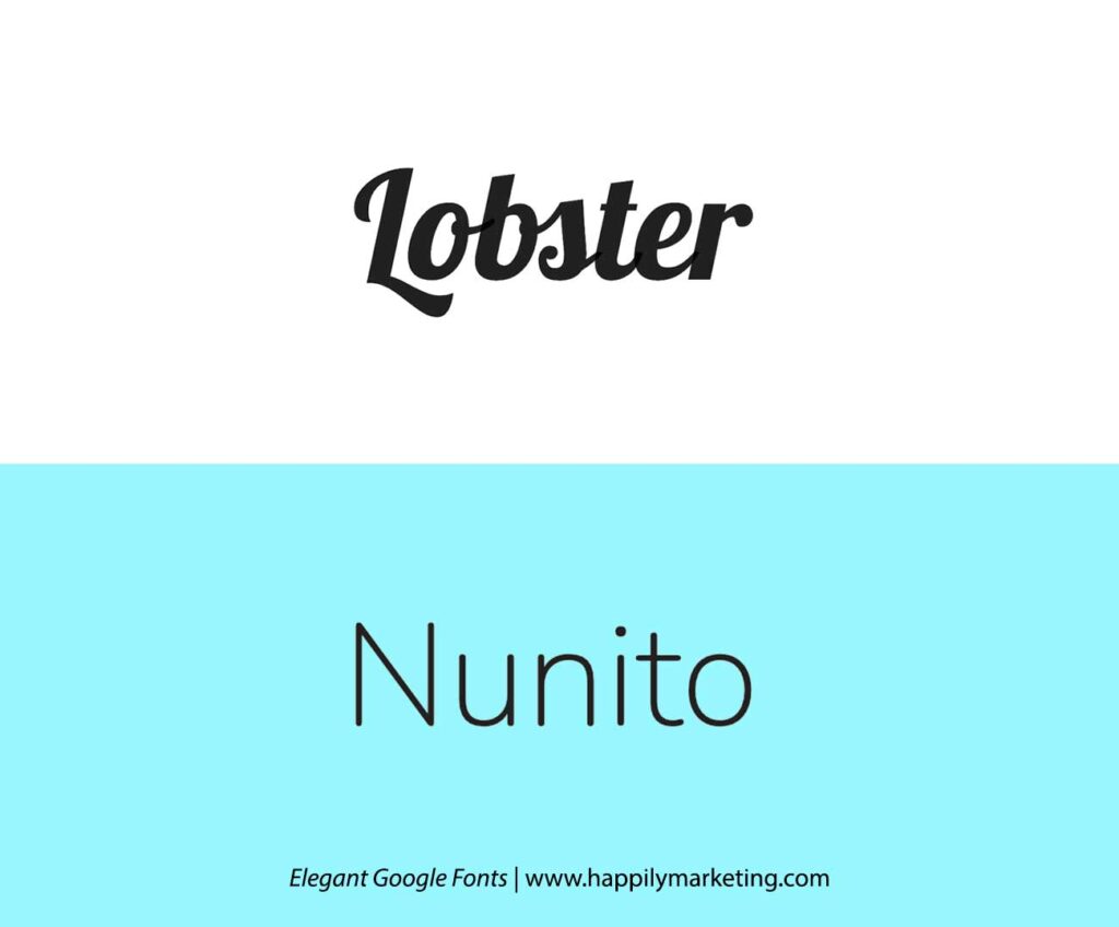 lobster font pairing