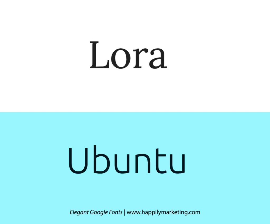 lora font pairing