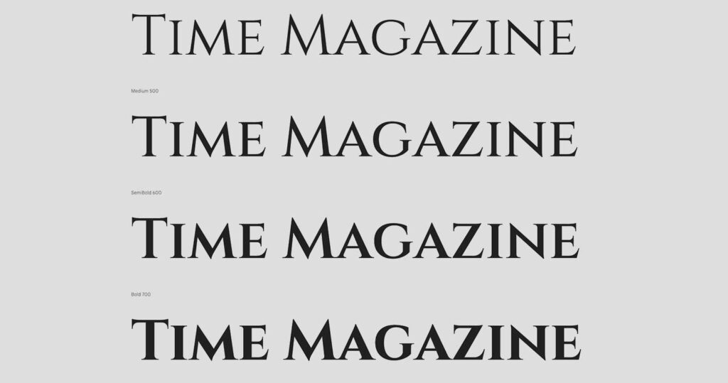 Cinzel- Alternative to Time Magazine Logo Font