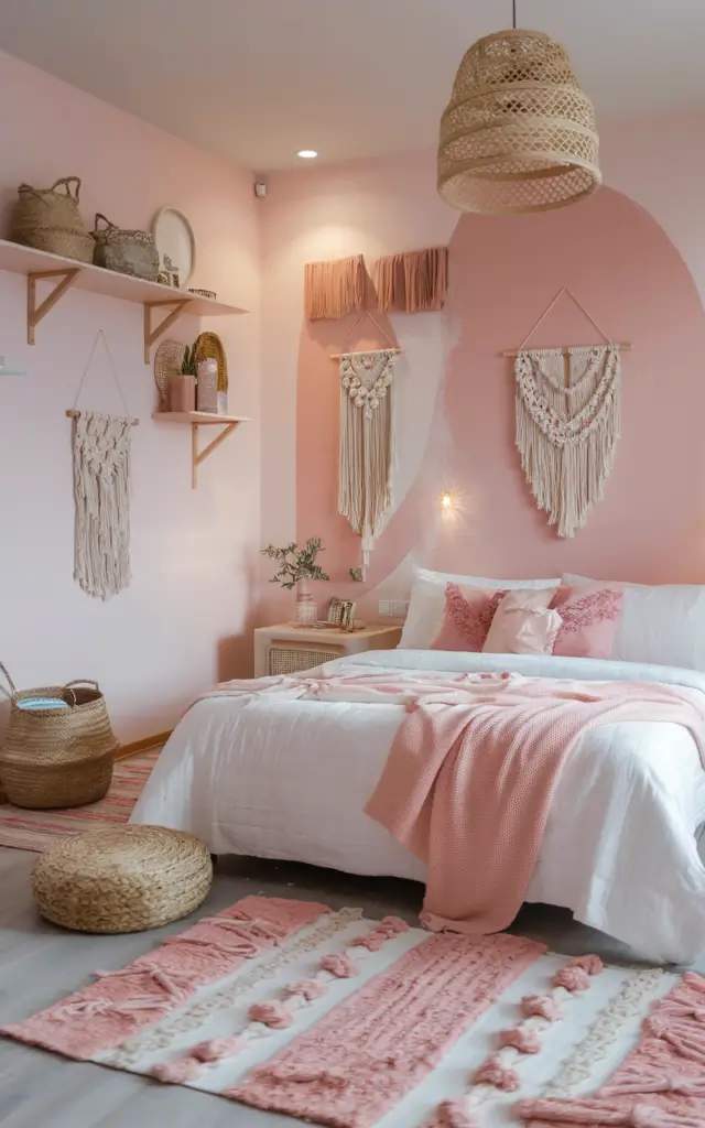 pink and white bedroom 16 1