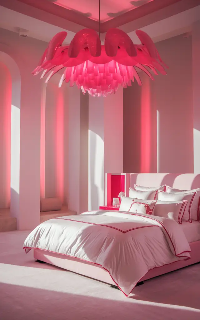 pink and white bedroom 17