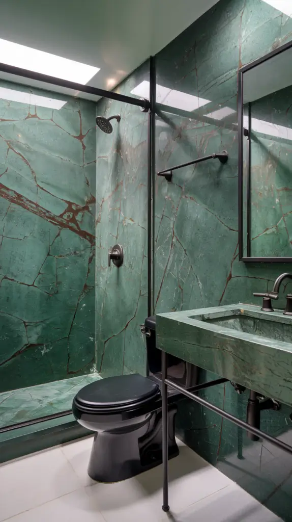 Green and Black Bathroom Ideas16