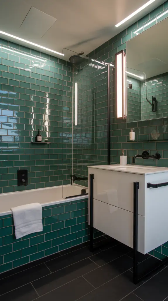 Green and Black Bathroom Ideas9