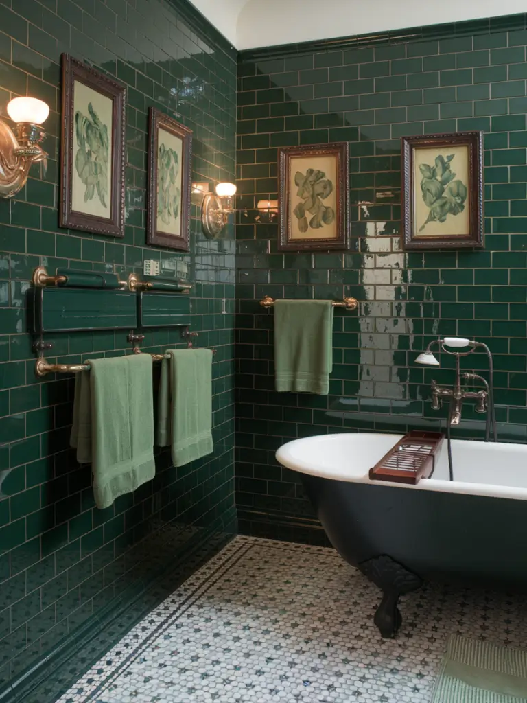 Green and Black bathroom ideas