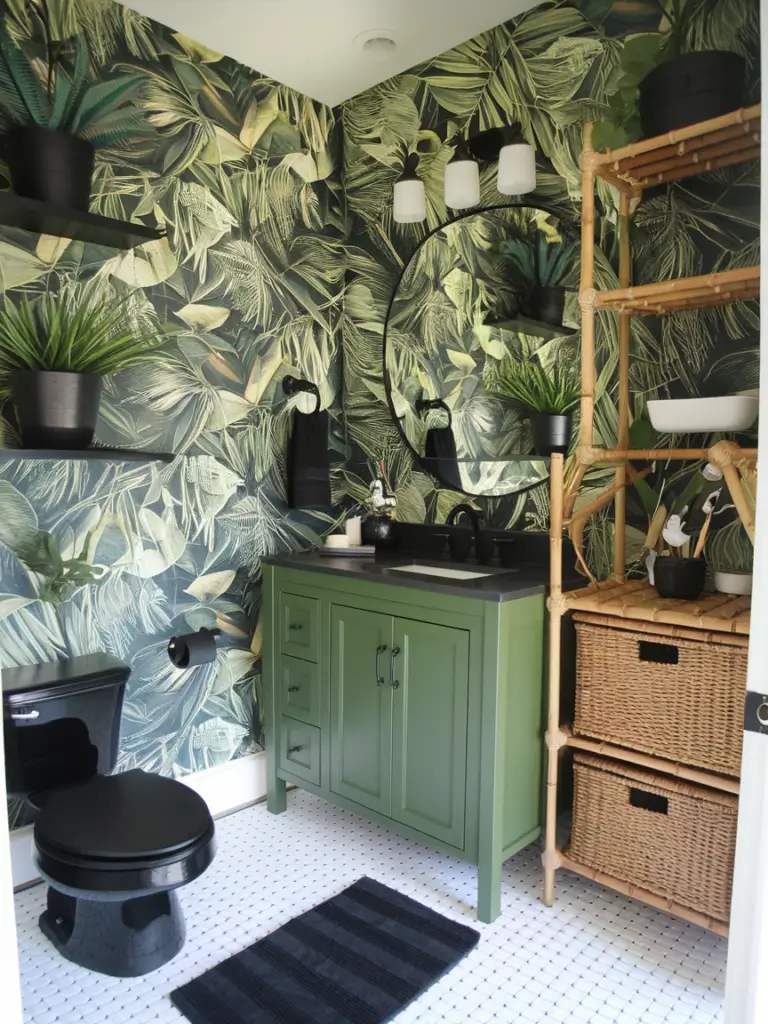 Green and Black bathroom ideas