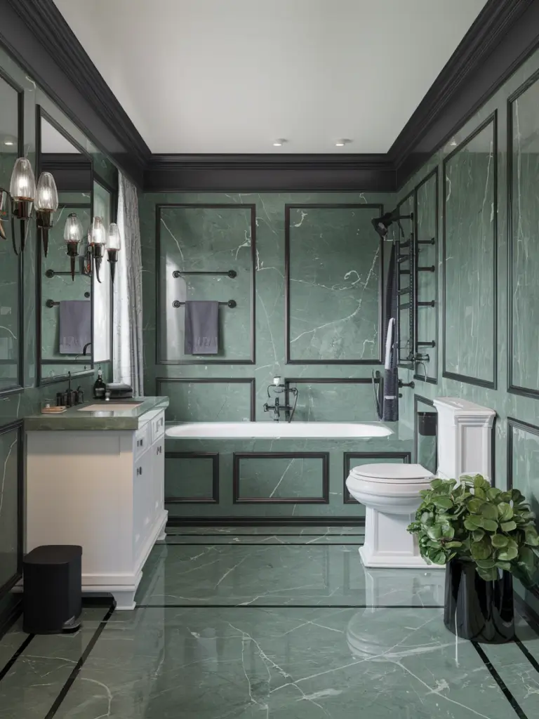 Green and Black bathroom ideas