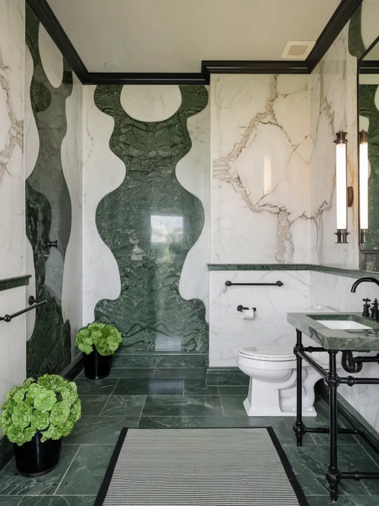 Green and Black bathroom ideas