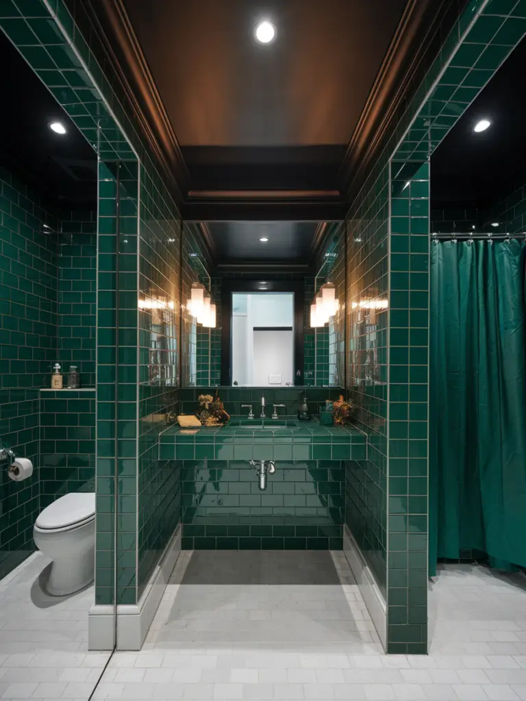 Green and Black bathroom ideas