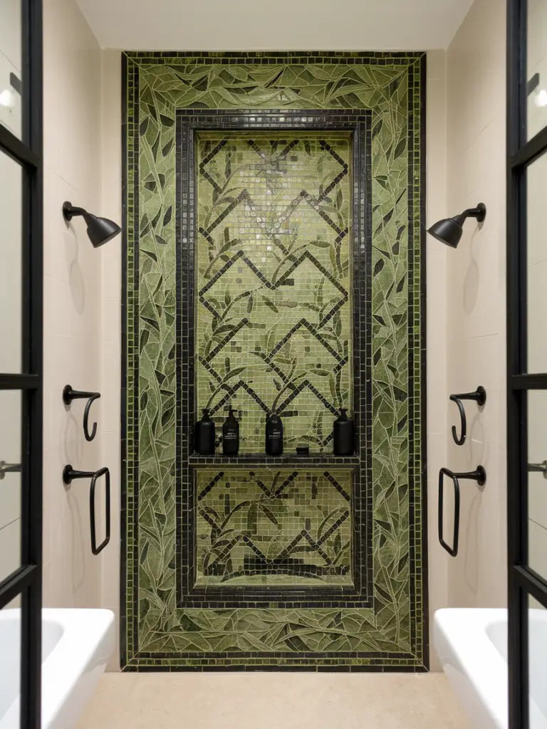 Green and Black bathroom ideas