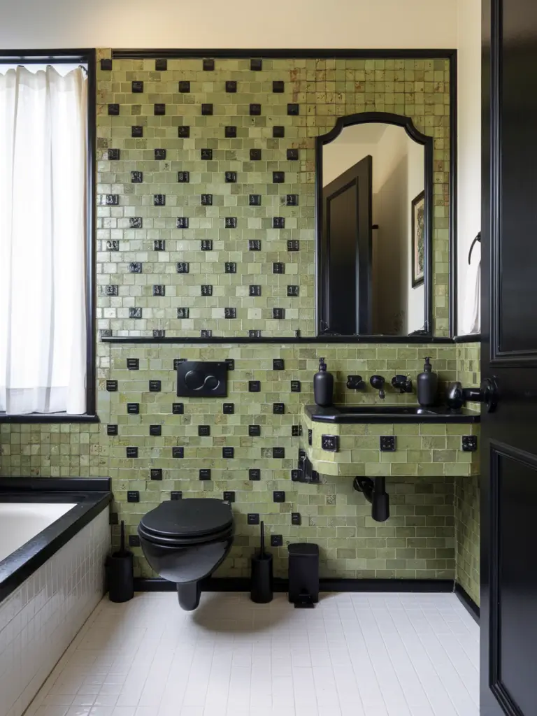 Green and Black bathroom ideas