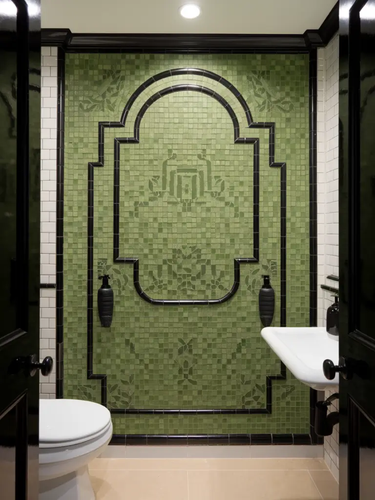 Green and Black bathroom ideas