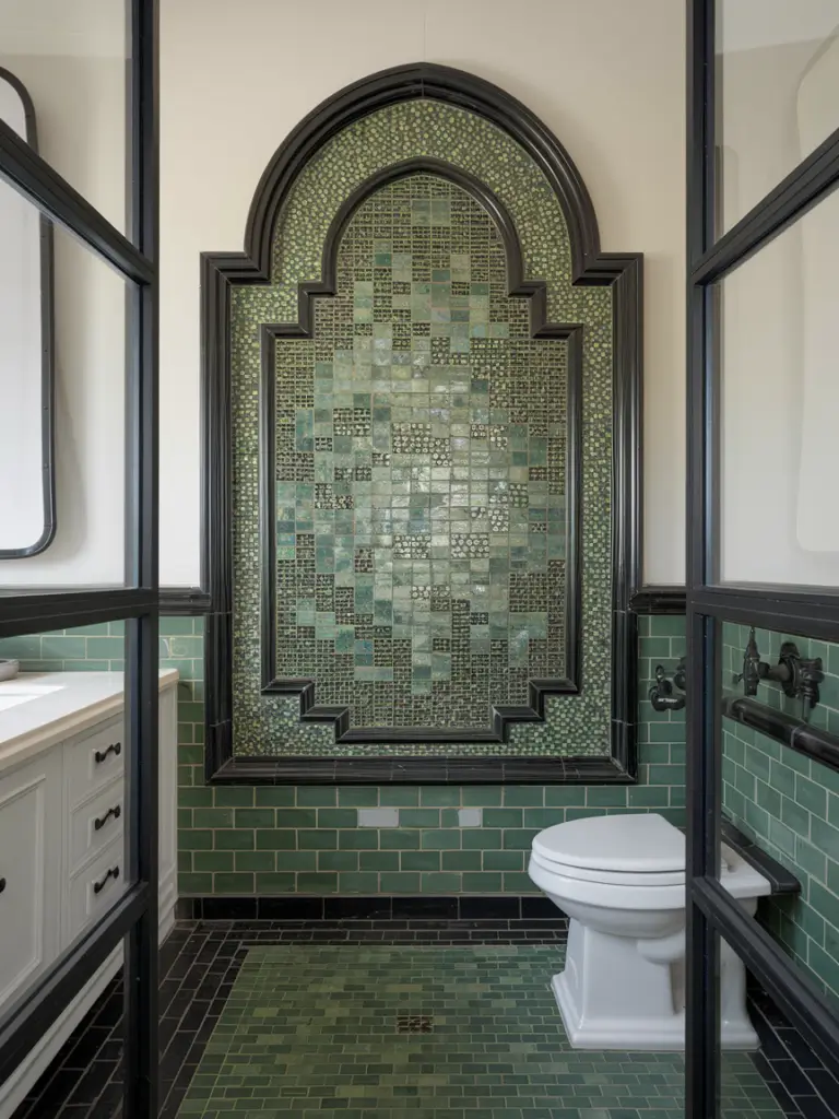 Green and Black bathroom ideas