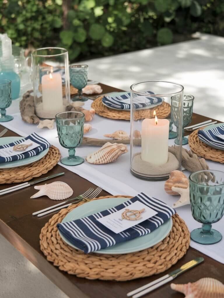 Coastal Chic tablescape idea