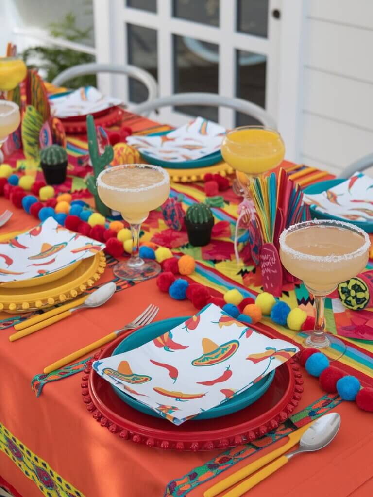 Vibrant Fiesta tablecape idea