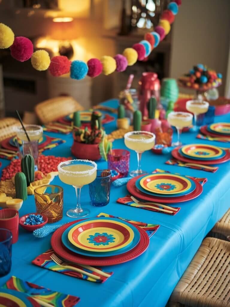 Vibrant Fiesta tablecape idea