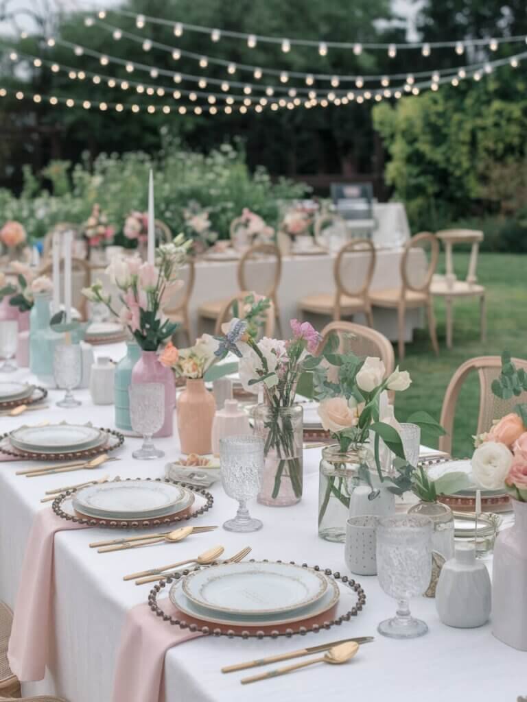 Garden Party Elegance tablescape idea