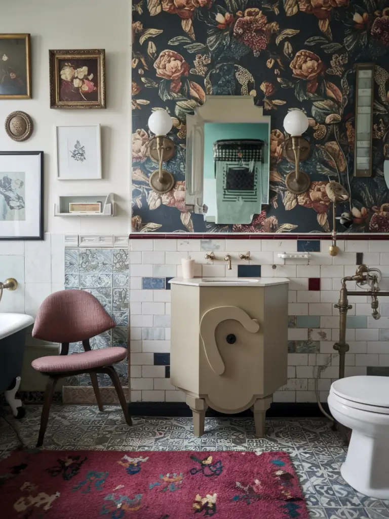 Bathroom Ideas Aesthetic- Eclectic Fusion