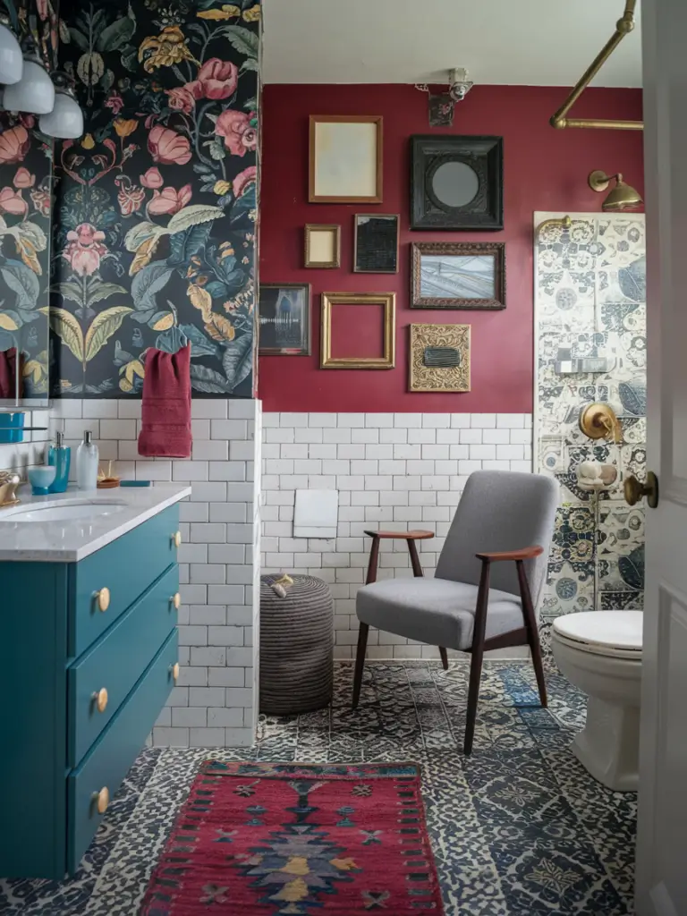 Bathroom Ideas Aesthetic- Eclectic Fusion