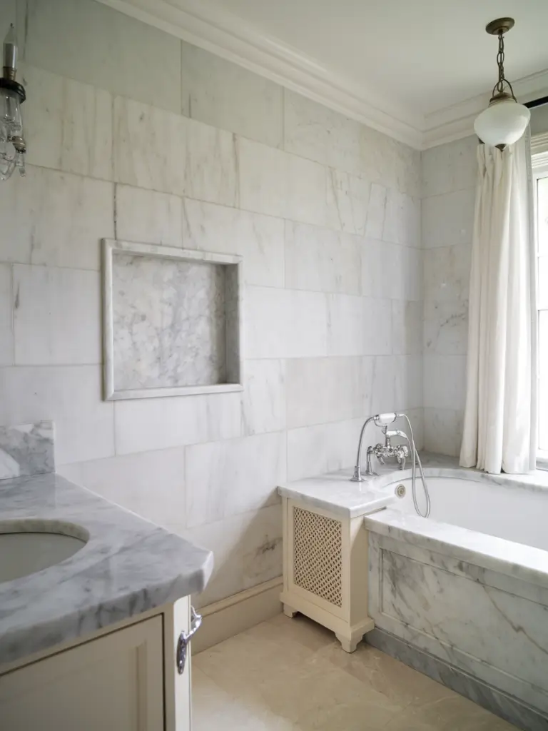 Bathroom Ideas Aesthetic- Elegant Marble Accents