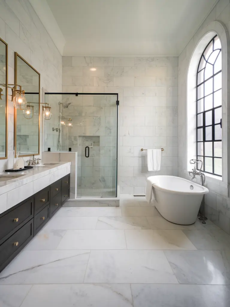 Bathroom Ideas Aesthetic- Elegant Marble Accents