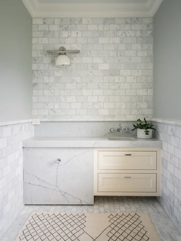 Bathroom Ideas Aesthetic- Elegant Marble Accents