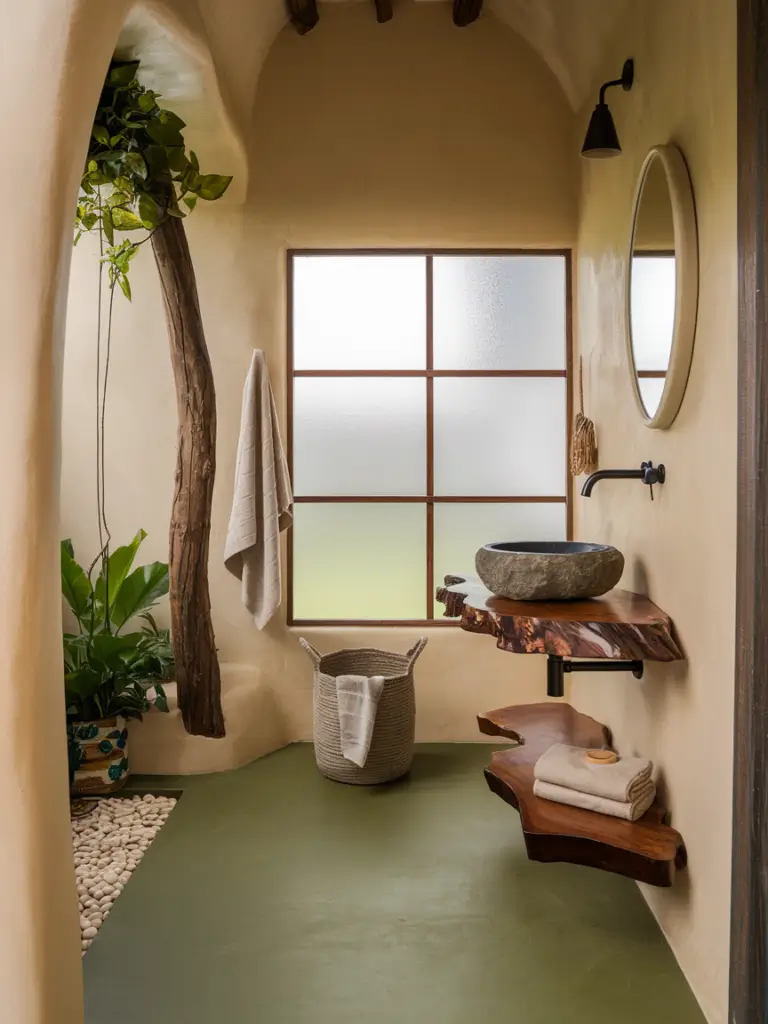 Bathroom Ideas Aesthetic- Nature-Inspired Retreat