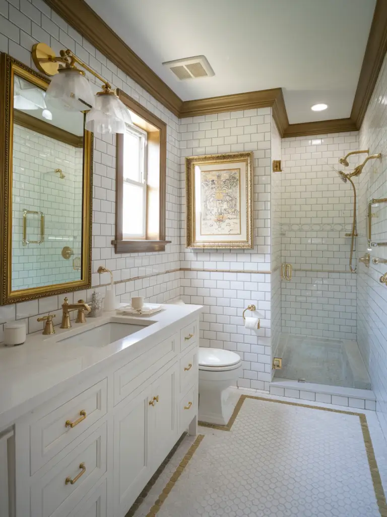 Bathroom Ideas Aesthetic- Glamorous Gold Accents