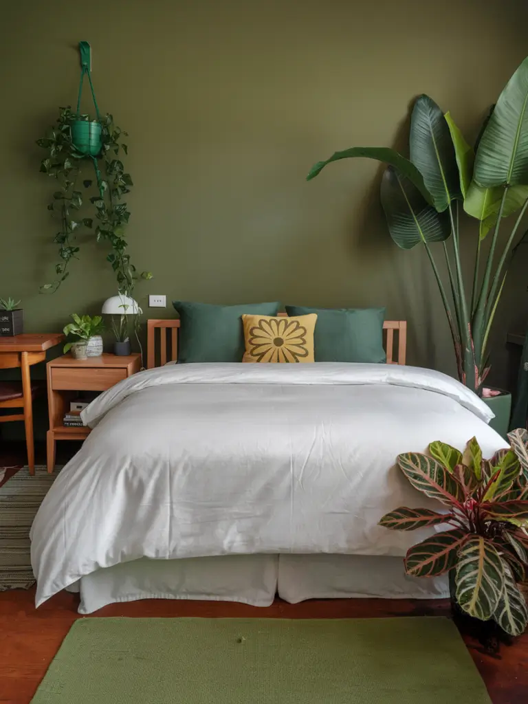 Bedroom Ideas Aesthetic: Nature-Inspired Green Oasis