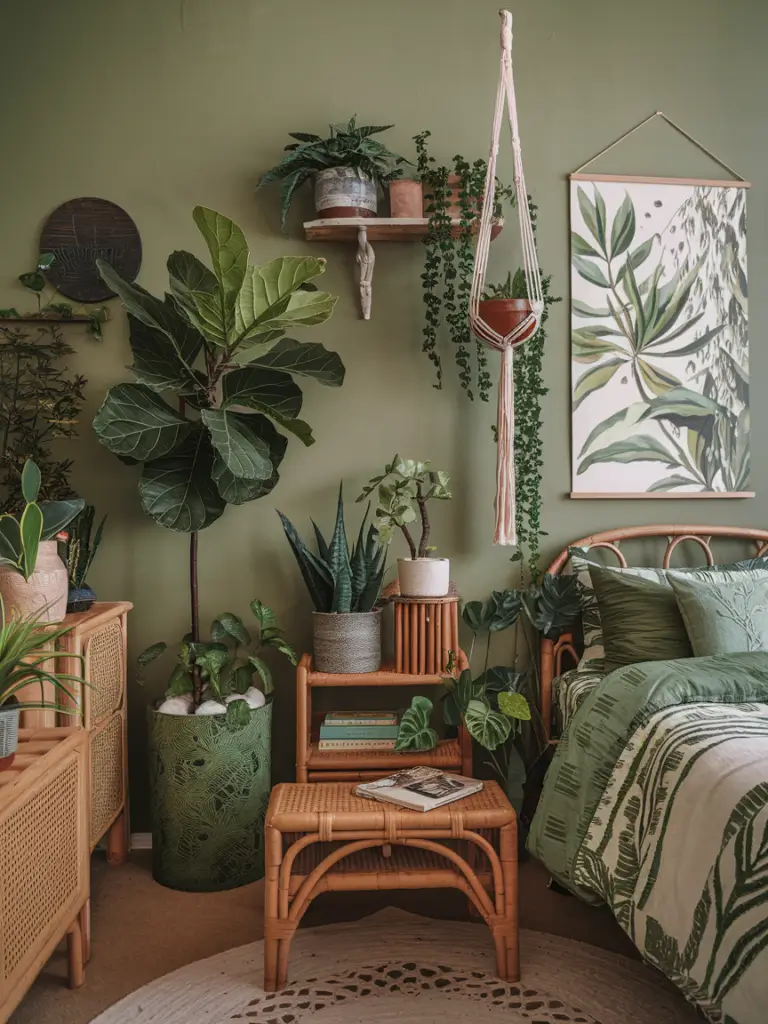 Bedroom Ideas Aesthetic: Nature-Inspired Green Oasis