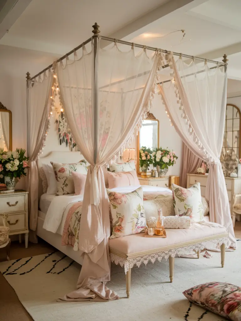 Bedroom Ideas Aesthetic: Romantic Boho