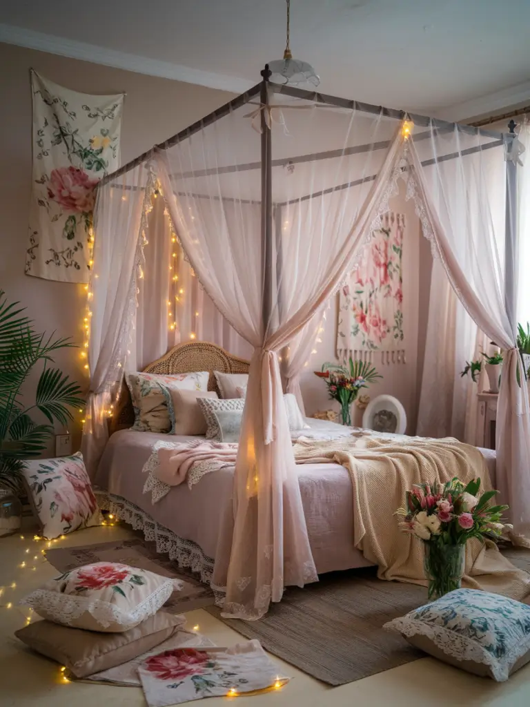 Bedroom Ideas Aesthetic: Romantic Boho