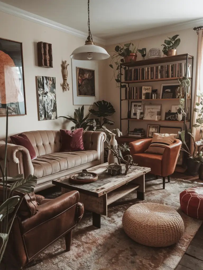 cozy eclectic living room