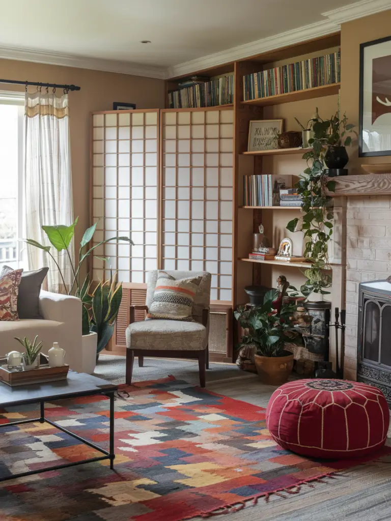 cozy eclectic living room