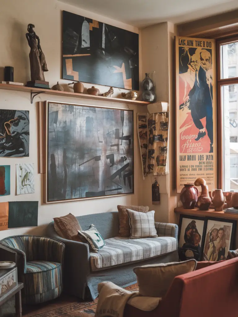 cozy eclectic living room