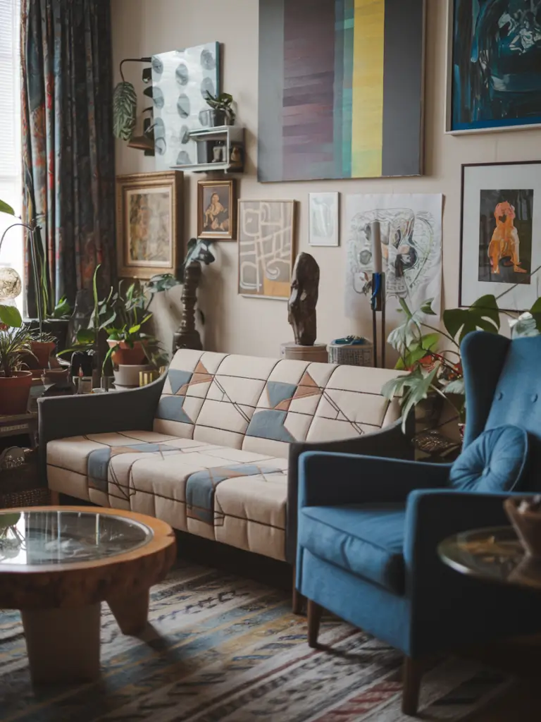 cozy eclectic living room